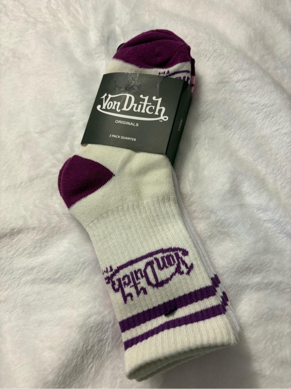 Von Dutch Unisex Quarter Socks (3pr) New